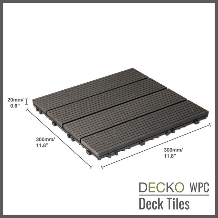 DECKO Premium Tiles - <b>Select Colour</b> - 300/300/20 - Price/Tile