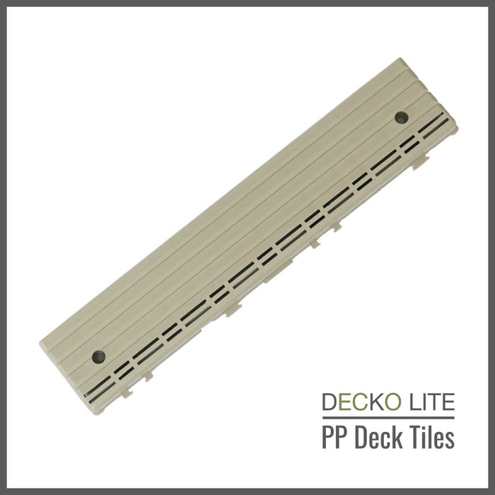 Deck Tiles - <b>BEIGESLAT</b> - Interlocking PP Flooring, with Recycled Premium Polypropylene | DECKO Lite (608x304x20 mm tile)