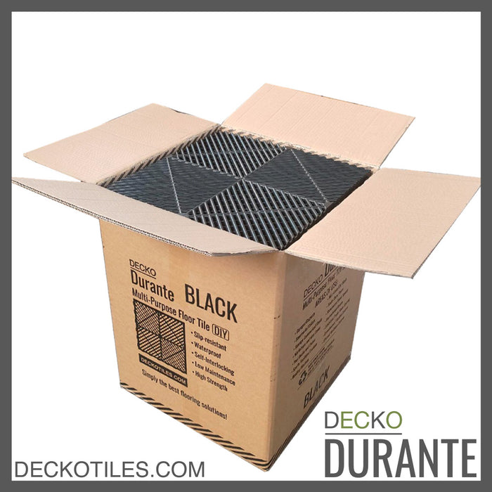 DECKO <strong>DURANTE</strong> Multipurpose Tile - <strong>BLACK</strong> - 400/400/18 - Price/Tile