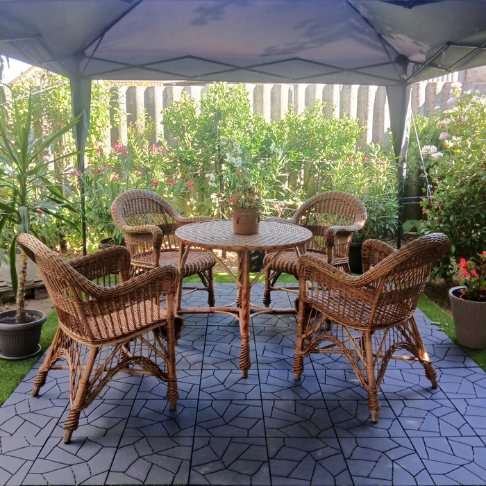 <b>SAMPLE PACK</b> of Deck Tiles, Ramp Edges and Corners - Interlocking PP Flooring | DECKO Lite - Free Shipping