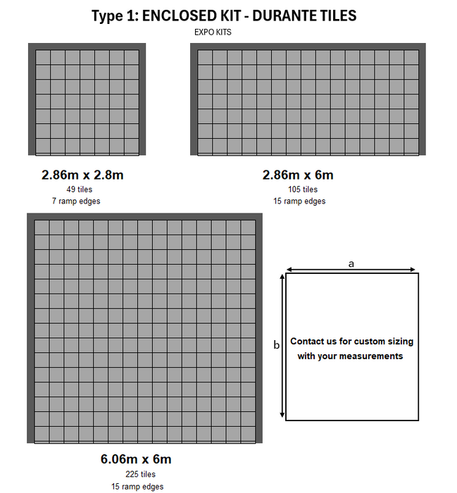 DECKO Tiles <b>Expo Kits</b> - Choose from standard sizes or create a custom-sized order tailored to your needs!