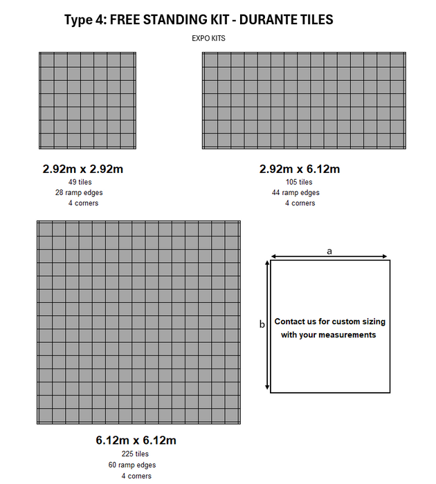 DECKO Tiles <b>Expo Kits</b> - Choose from standard sizes or create a custom-sized order tailored to your needs!