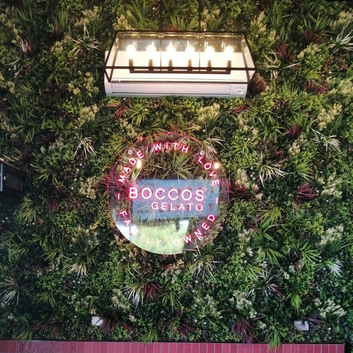Artificial Plants Green Wall Panel - EVERGREEN - Box of 12 panels - 500x500mm | DECKO VERDURE (3 m² /Box)