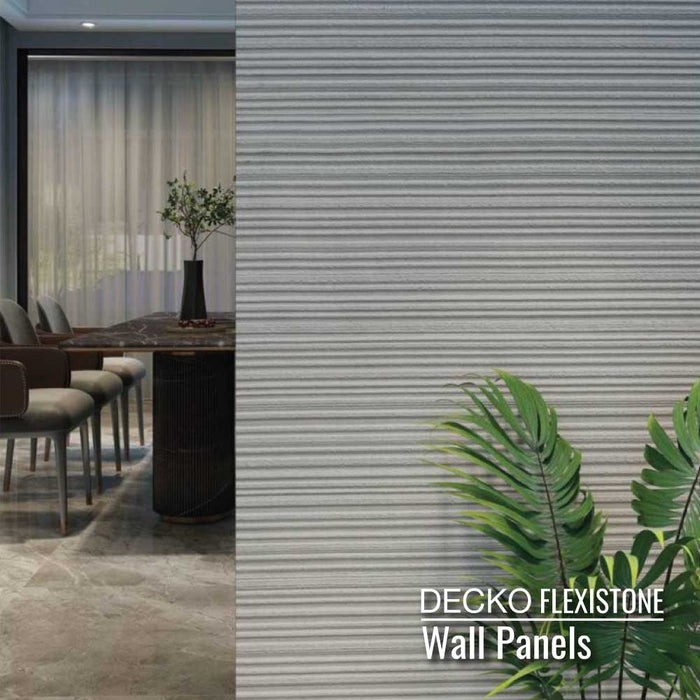 Flexible 3D Stone Wall Panels - <b> DECKO Flexistone - MAXI RIGATO </b> - Custom sizes up to 3000x1200mm