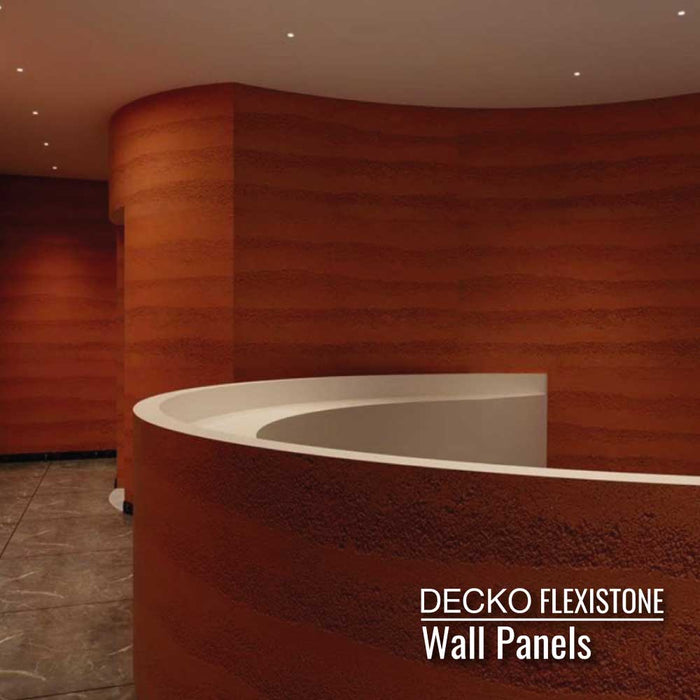 Flexible 3D Stone Wall Panels - <b> DECKO Flexistone - MAXI TERRA </b> - Custom sizes up to 3000x1200mm