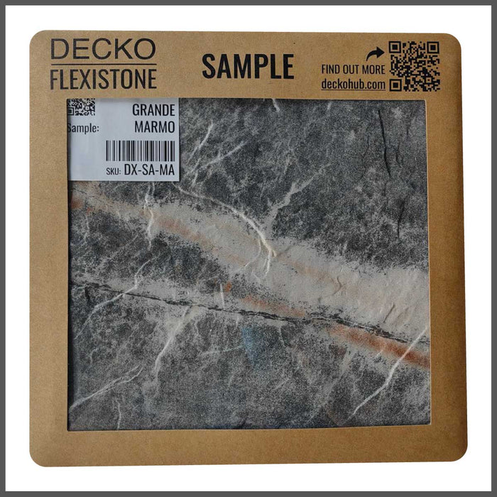 DECKO Flexistone Wall Panels - <b>GRANDE MARMO</b> - Box of 5 serial panels (1200x600mm) <b>3.6sqm</b> coverage