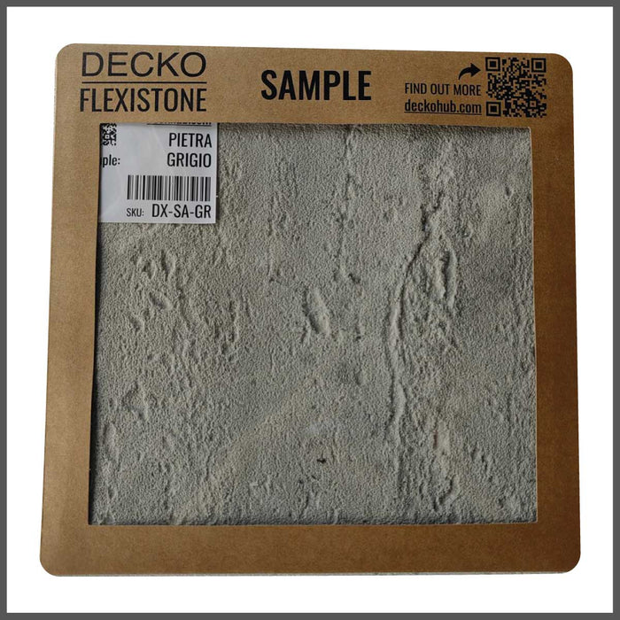 DECKO Flexistone Stone Wall Panels - <b>PIETRA GRIGIA</b> - Box of 16 panels (900x300mm) <b>4.32sqm</b> coverage