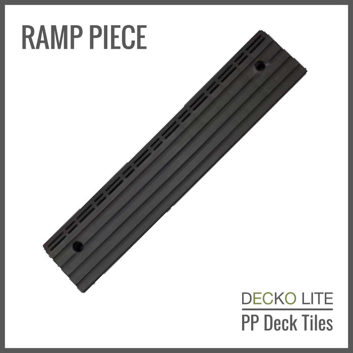Ramp Edges for DECKO Lite PP Deck Tiles - <b>Choose Colour</b> - Premium, 100% Recycled Polypropylene (One Piece)