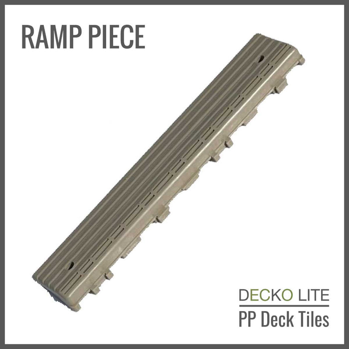 Ramp Edges for DECKO Lite PP Deck Tiles - <b>Choose Colour</b> - Premium, 100% Recycled Polypropylene (One Piece)