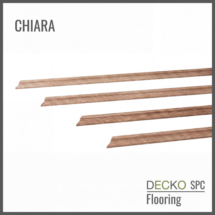 <b>Skirting Scotia</b> - SPC Hybrid Vinyl Plank Flooring - | DECKO - 1220x20x20mm- 45<sup>o</sup> factory precut ends