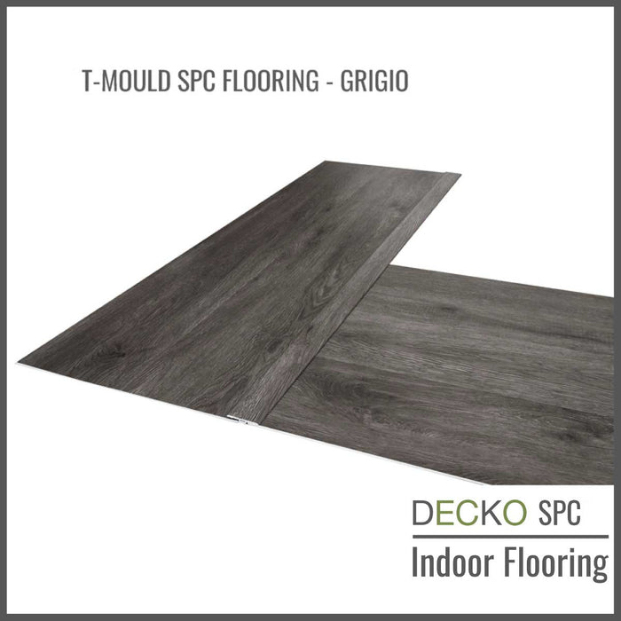 <b>T-Mould Transition Strip</b> - SPC Hybrid Vinyl Plank Flooring - | DECKO - 1220 mm long piece