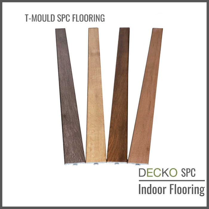 <b>T-Mould Transition Strip</b> - SPC Hybrid Vinyl Plank Flooring - | DECKO - 1220 mm long piece