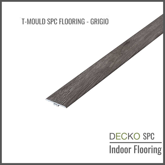 <b>T-Mould Transition Strip</b> - SPC Hybrid Vinyl Plank Flooring - | DECKO - 1220 mm long piece