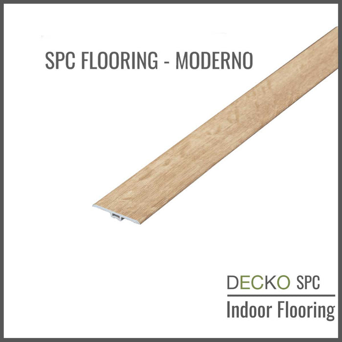 <b>T-Mould Transition Strip</b> - SPC Hybrid Vinyl Plank Flooring - | DECKO - 1220 mm long piece
