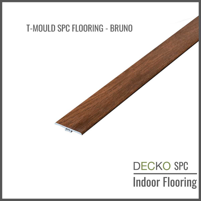 <b>T-Mould Transition Strip</b> - SPC Hybrid Vinyl Plank Flooring - | DECKO - 1220 mm long piece