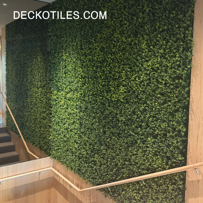 Artificial Plants Green Wall Panel - ARBOREA - Box of 12 panels - 500x500mm | DECKO VERDURE (3 m² /Box)