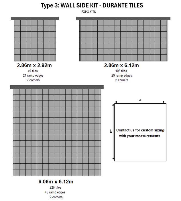 DECKO Tiles <b>Expo Kits</b> - Choose from standard sizes or create a custom-sized order tailored to your needs!