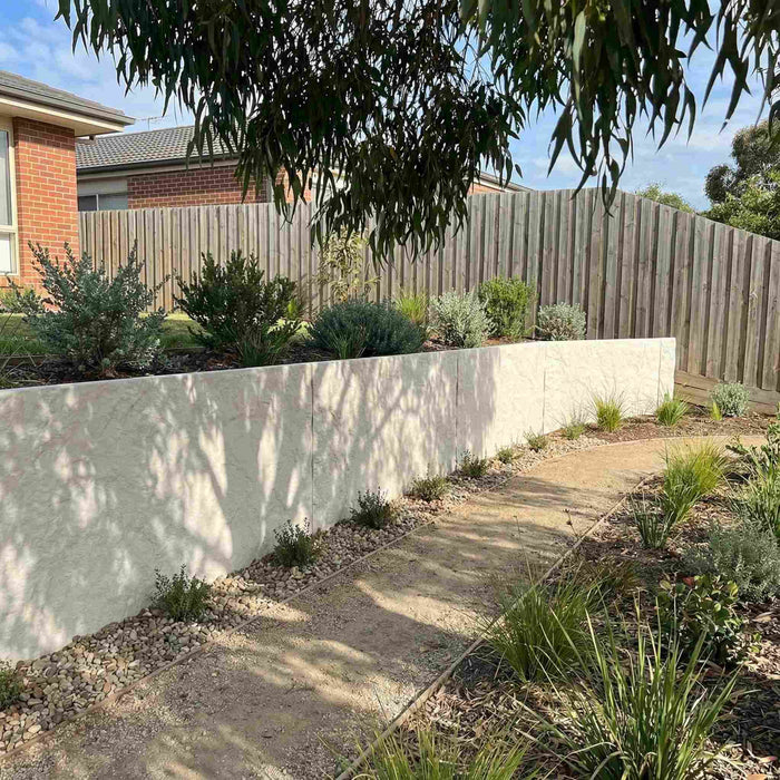 Flexible 3D Stone Wall Panels - <b>GRANDE BIANCO</b> - Box of 5 serial panels (1200x600mm) <b>3.6m<sup>2</sup></b> coverage | DECKO Flexistone