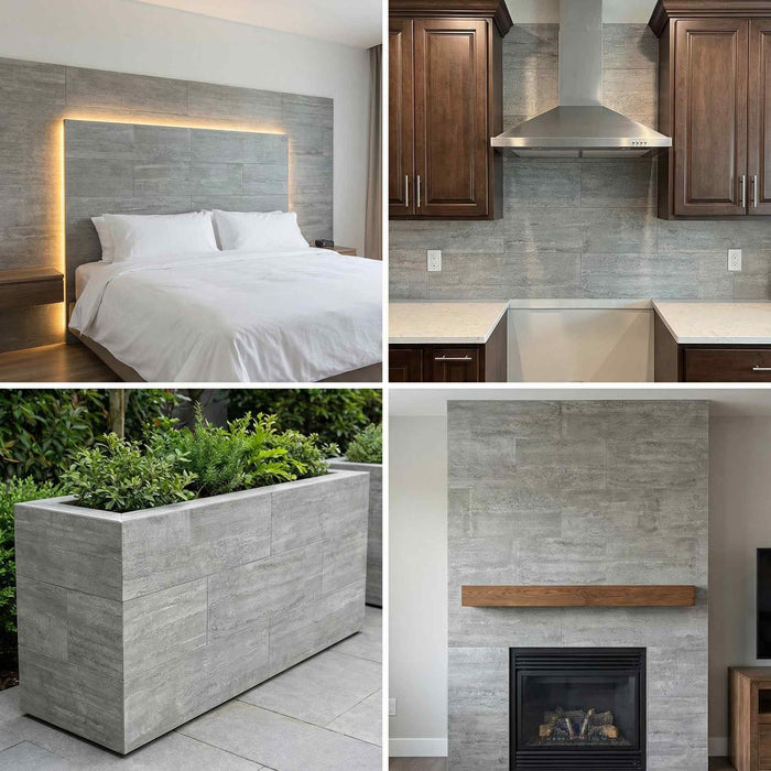 Flexible 3D Stone Wall Panel Sample - PIETRA GRIGIA | DECKO Flexistone - Free Shipping