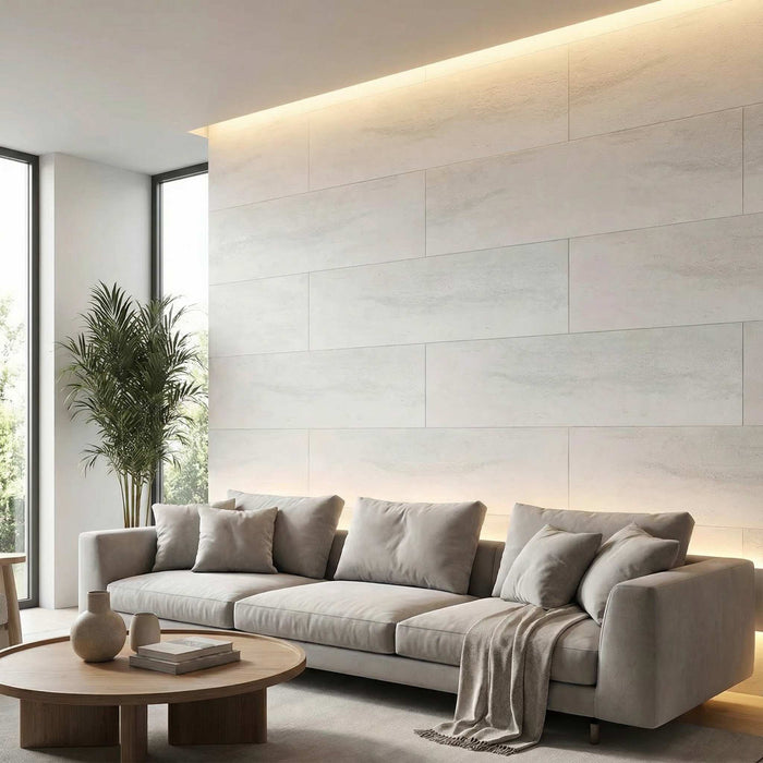 Flexible 3D Stone Wall Panels - <b>PIETRA ALBA</b> - Box of 16 panels (900x300mm) <b>4.32m<sup>2</sup></b> coverage | DECKO Flexistone