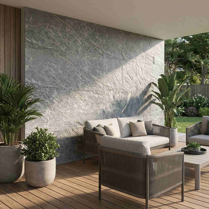 Flexible 3D Stone Wall Panels - <b>GRANDE MARMO</b> - Box of 5 serial panels (1200x600mm) <b>3.6m<sup>2</sup></b> coverage | DECKO Flexistone