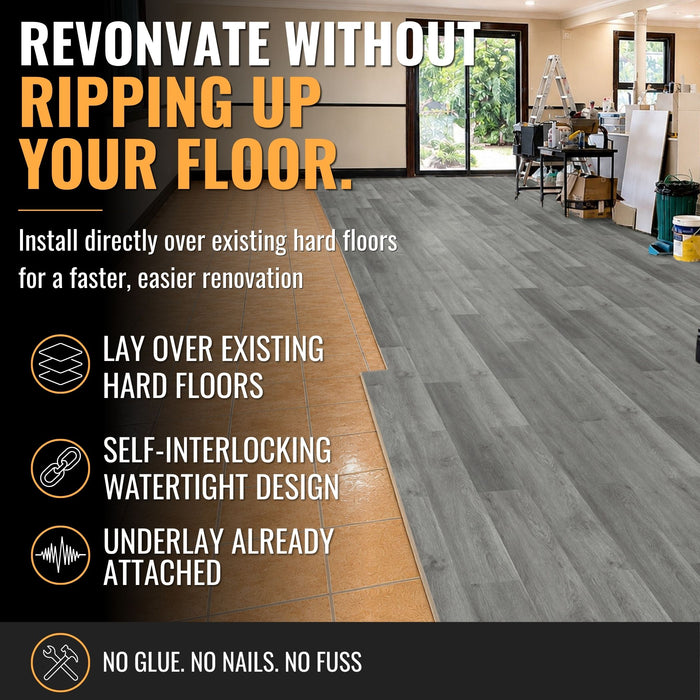 SPC Hybrid Vinyl Plank Flooring - CHIARA Herringbone - Waterproof Stone Plastic Composite | DECKO (1.64 m² box)