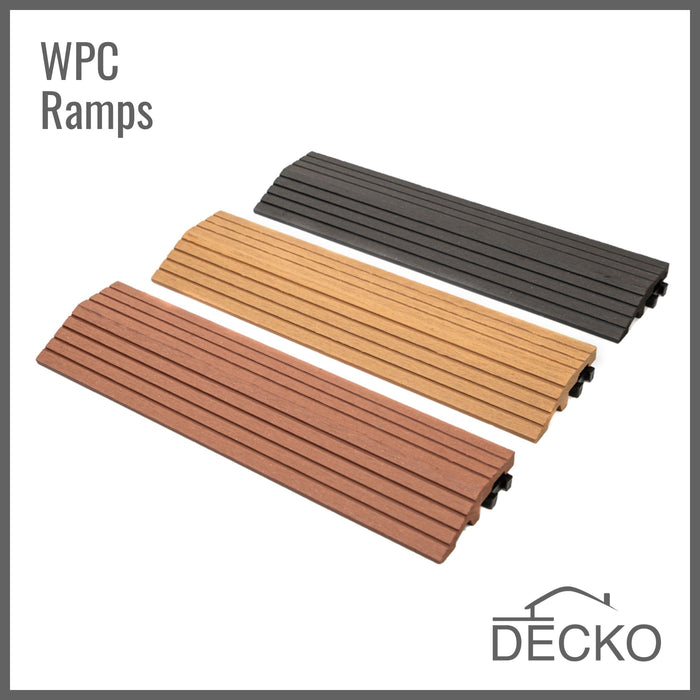 Deck Tile Ramp Edge - for Premium WPC Interlocking Tiles | DECKO (300x80x20mm)