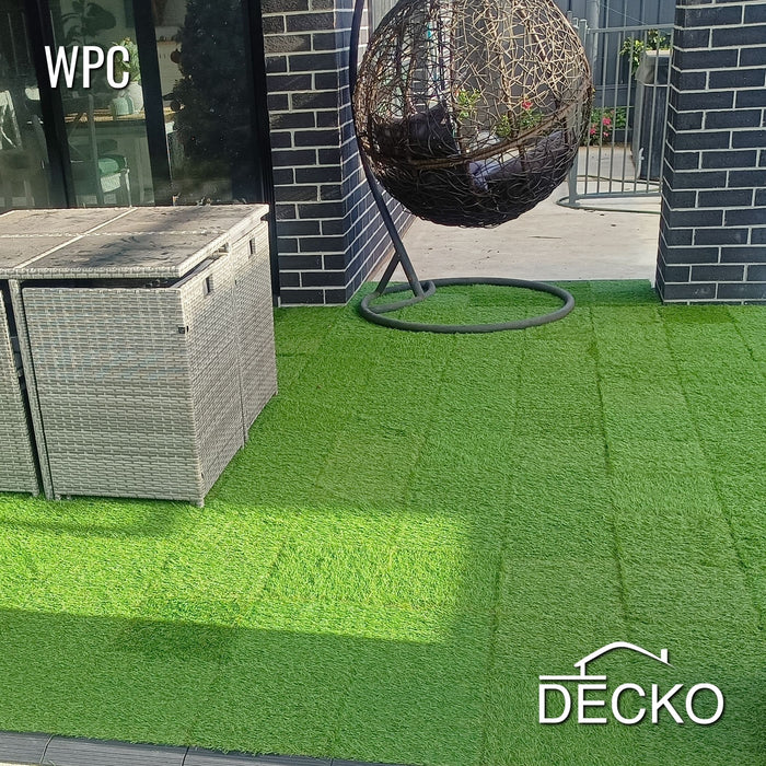 Artificial Grass Tiles - Premium Interlocking Turf | DECKO (300x300x20mm)
