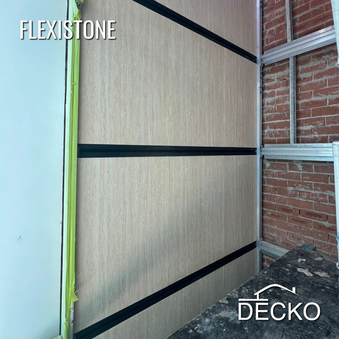 Flexible 3D Stone Wall Panel Sample - TRAVERTINO | DECKO Flexistone - Free Shipping