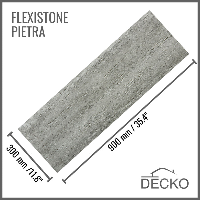 Flexible 3D Stone Wall Panel Sample - PIETRA GRIGIA | DECKO Flexistone - Free Shipping
