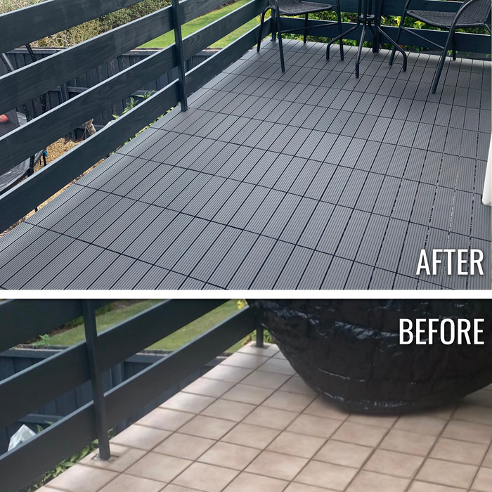 Deck Tile Sample - Full Size - Premium WPC Interlocking | DECKO - with Free Delivery