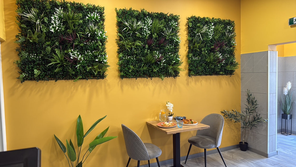 Artificial Plants Green Wall Panel - AMAZONIA - 1000x1000mm | DECKO VERDURE (1 m² panel)