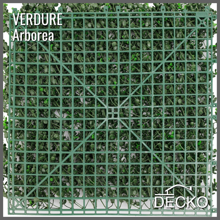 Artificial Plants Green Wall Panel - ARBOREA - 500x500mm | DECKO VERDURE (0.25 m² panel)