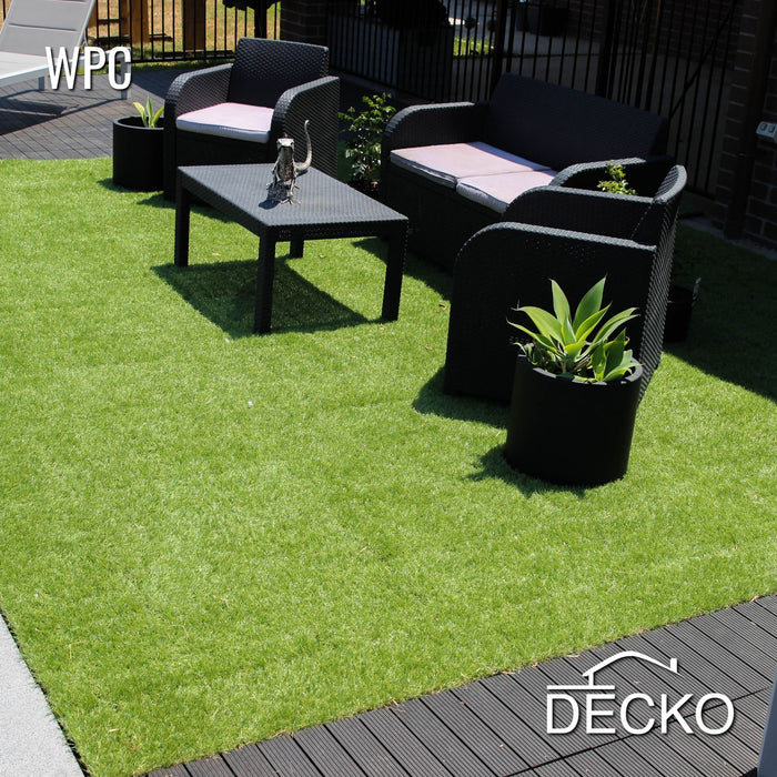 Artificial Grass Tiles - Premium Interlocking Turf | DECKO (300x300x20mm)