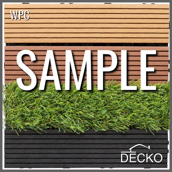 Deck Tile Sample - Full Size - Premium WPC Interlocking | DECKO - with Free Delivery