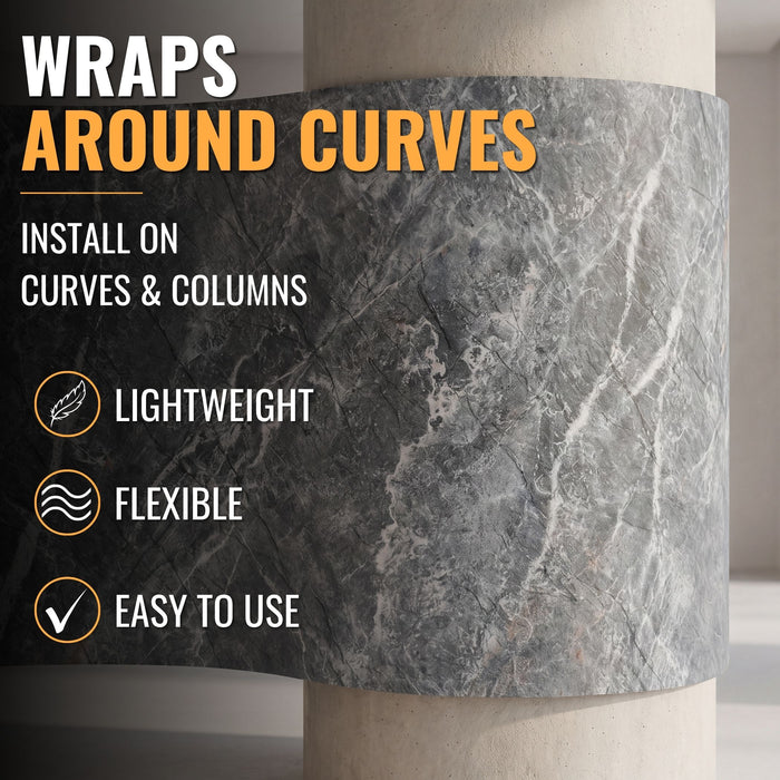 Flexible 3D Stone Wall Panel Sample - GRANDE MARMO | DECKO Flexistone - Free Shipping