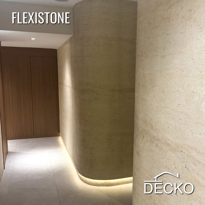 Flexible 3D Stone Wall Panel Sample - TRAVERTINO | DECKO Flexistone - Free Shipping