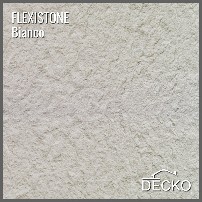 Flexible 3D Stone Wall Panel Sample - GRANDE BIANCO | DECKO Flexistone - Free Shipping