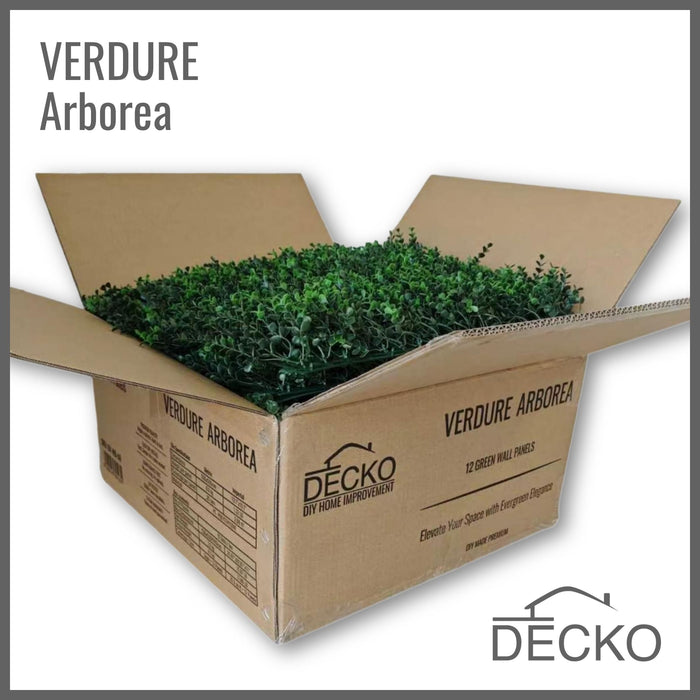 Artificial Plants Green Wall Panel - ARBOREA - 500x500mm | DECKO VERDURE (0.25 m² panel)