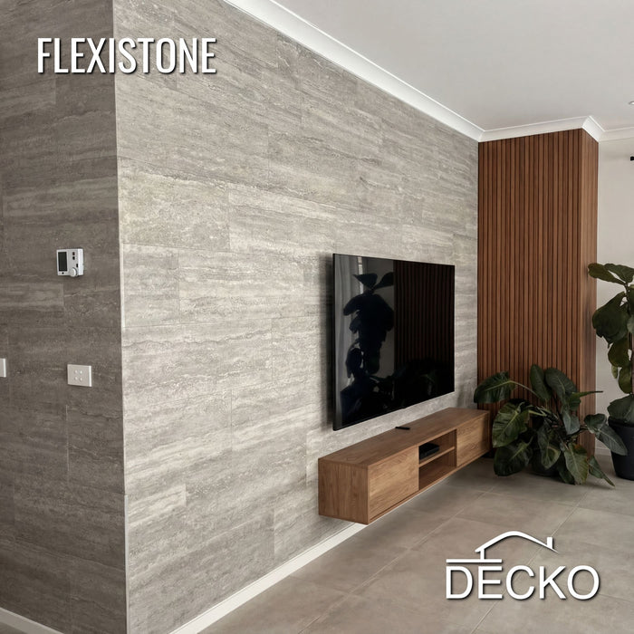 Flexible 3D Stone Wall Panel Sample - PIETRA GRIGIA | DECKO Flexistone - Free Shipping