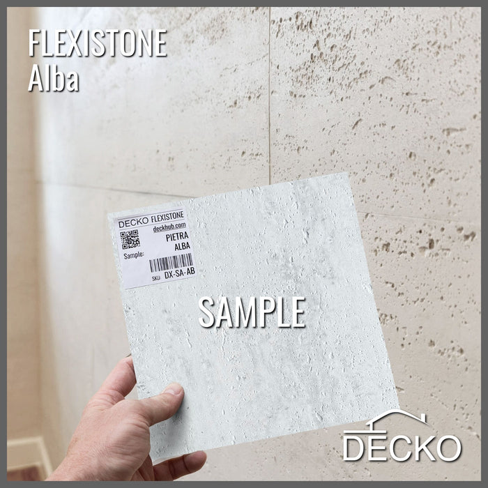 Flexible 3D Stone Wall Panel Sample - PIETRA ALBA | DECKO Flexistone - Free Shipping