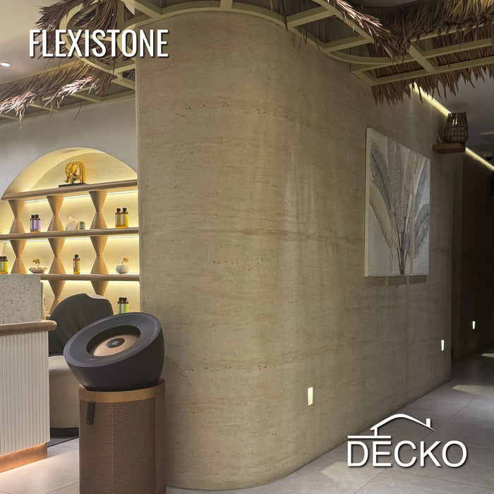 Flexible 3D Stone Wall Panel Sample - TRAVERTINO | DECKO Flexistone - Free Shipping