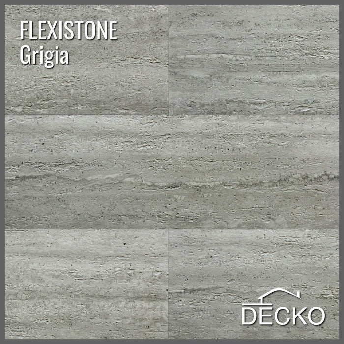 Flexible 3D Stone Wall Panel Sample - PIETRA GRIGIA | DECKO Flexistone - Free Shipping