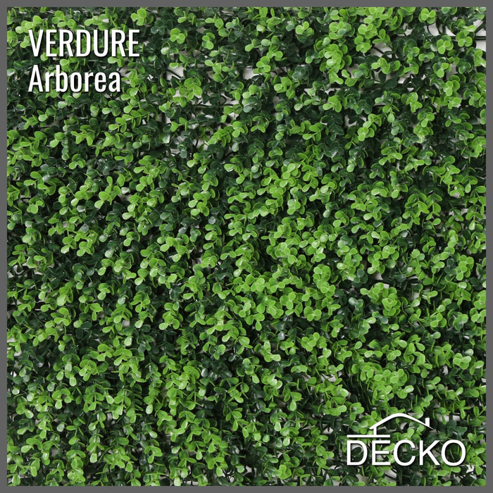 Artificial Plants Green Wall Panel - ARBOREA - Box of 12 panels - 500x500mm | DECKO VERDURE (3 m² /Box)