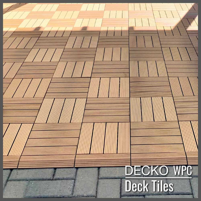 Deck Tile <b>Ramp Edge</b> - for Premium WPC Interlocking Tiles | DECKO (300x80x20mm)