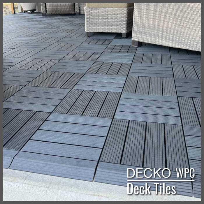 Deck Tile <b>Ramp Edge</b> - for Premium WPC Interlocking Tiles | DECKO (300x80x20mm)