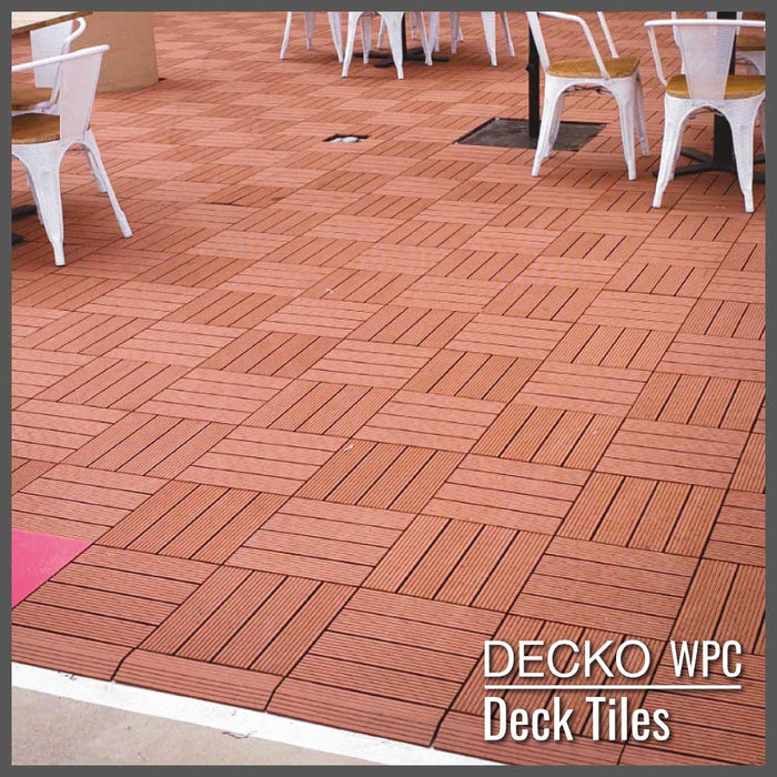 Deck Tile <b>Ramp Edge</b> - for Premium WPC Interlocking Tiles | DECKO (300x80x20mm)