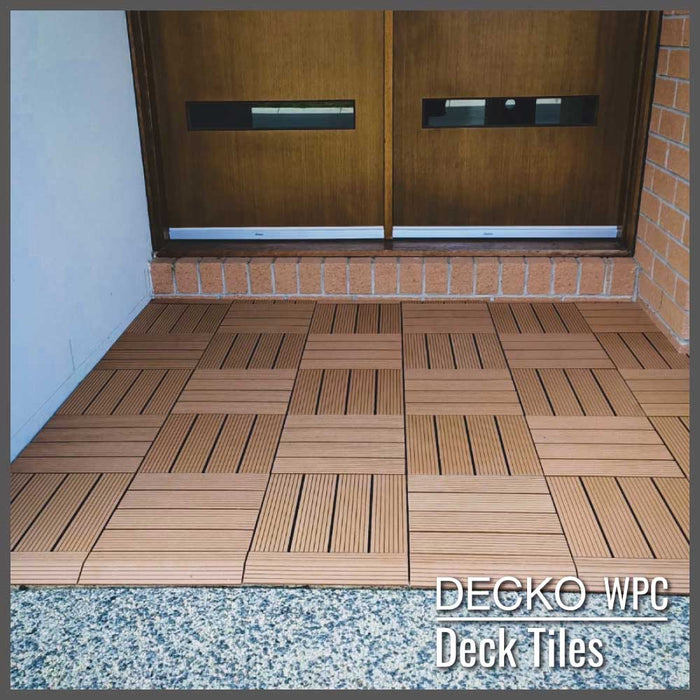 Deck Tile <b>Ramp Edge</b> - for Premium WPC Interlocking Tiles | DECKO (300x80x20mm)