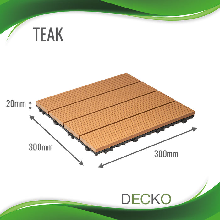 DECKO Premium Tiles - TEAK (One Piece) - 300/300/20
