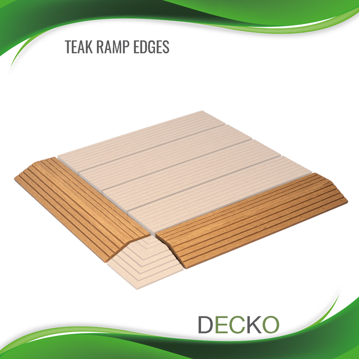 Teak Ramp RAMP EDGE - for DECKO Premium Tiles - choose colour - 300/80/20 — DECKO ...